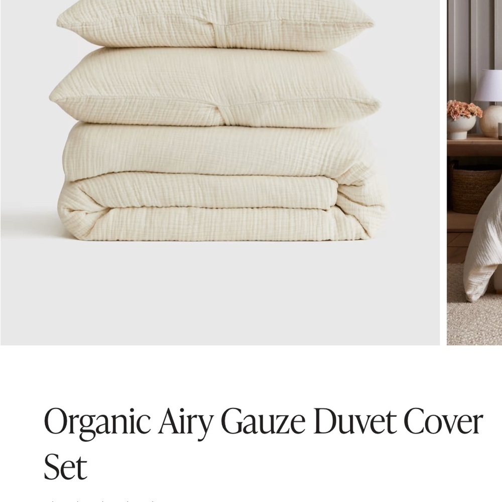 Quince Organic Gauze Duvet Cover Set
